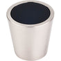 Top Knobs - Black Crystal Center Knob 1 1/16 Inch Brushed Satin Nickel Shell - Brushed Satin Nickel