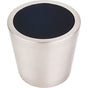 Top Knobs - Black Crystal Center Knob 13/16 Inch Brushed Satin Nickel Shell - Brushed Satin Nickel