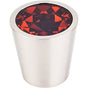 Top Knobs - Wine Crystal Center Knob 1 1/16 Inch Brushed Satin Nickel Shell - Brushed Satin Nickel