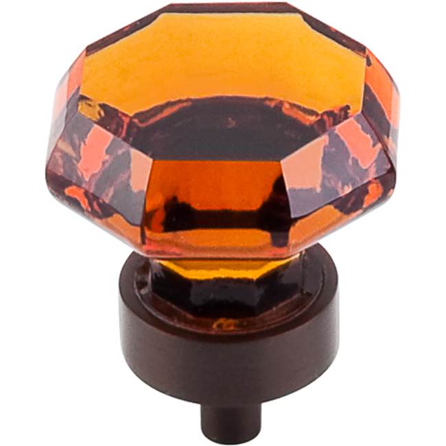 Top Knobs - Wine Octagon Crystal Knob 1 3/8 Inch Oil Rubbed Bronze Base - Oil Rubbed Bronze