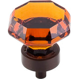 Top Knobs - Wine Octagon Crystal Knob 1 3/8 Inch Oil Rubbed Bronze Base - Oil Rubbed Bronze