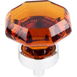 Top Knobs - Wine Octagon Crystal Knob 1 3/8 Inch Polished Chrome Base - Polished Chrome