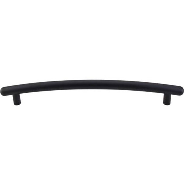 Top Knobs - Curved Appliance Pull 12 Inch (c-c) Flat Black - Flat Black