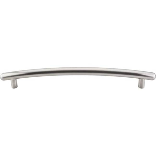 Top Knobs - Curved Appliance Pull 12 Inch (c-c) Brushed Satin Nickel - Brushed Satin Nickel