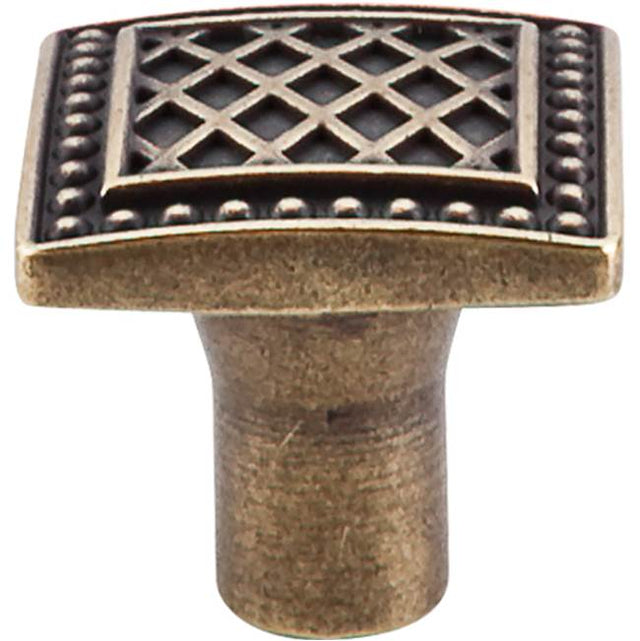 Top Knobs - Trevi Square Knob 1 1/4 Inch German Bronze - German Bronze