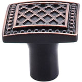 Top Knobs - Trevi Square Knob 1 1/4 Inch Tuscan Bronze - Tuscan Bronze