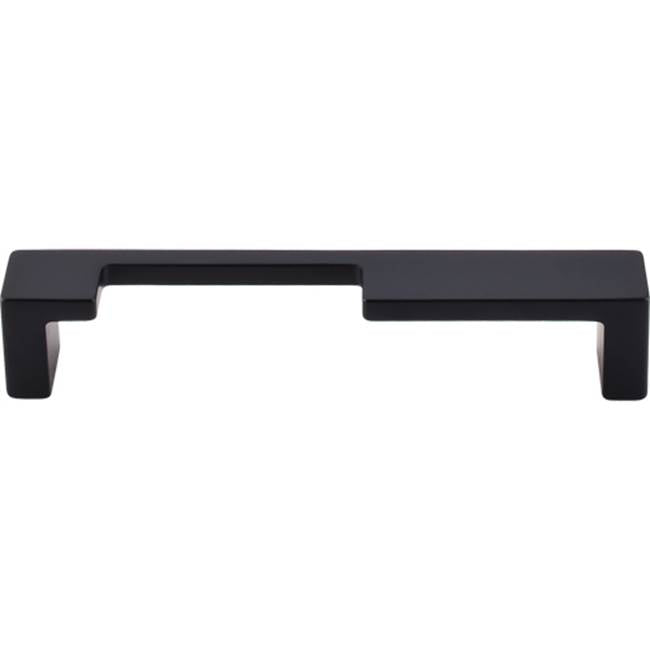 Top Knobs - Modern Metro Notch Pull A 5 Inch (c-c) Flat Black - Flat Black