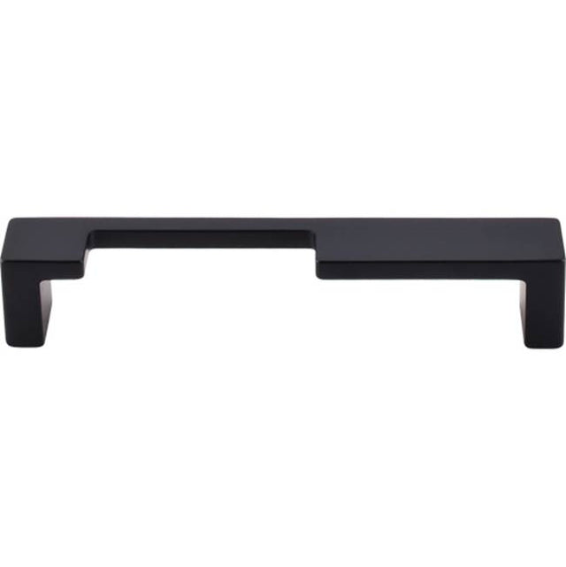 Top Knobs - Modern Metro Notch Pull A 5 Inch (c-c) Flat Black - Flat Black