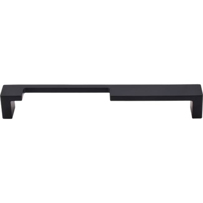 Top Knobs - Modern Metro Notch Pull A 7 Inch (c-c) Flat Black - Flat Black