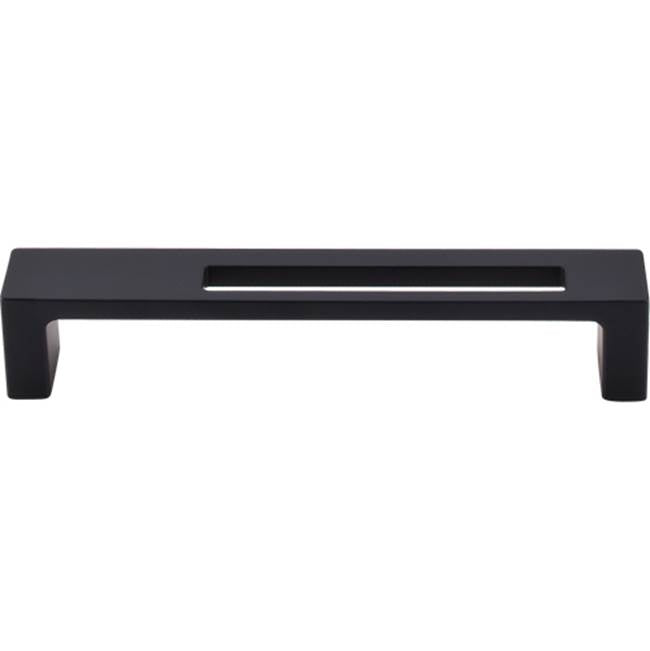 Top Knobs - Modern Metro Slot Pull 5 Inch (c-c) Flat Black - Flat Black