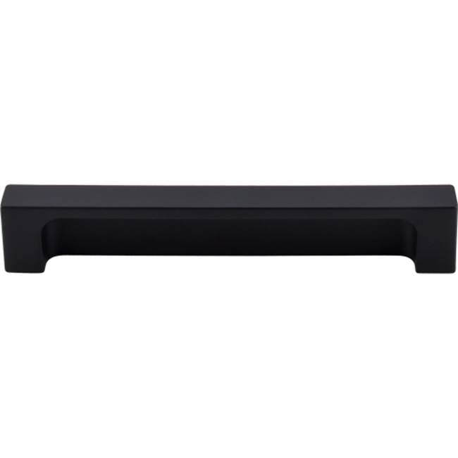Top Knobs - Modern Metro Tab Pull 5 Inch (c-c) Flat Black - Flat Black