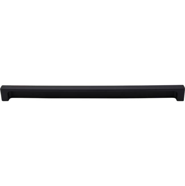 Top Knobs - Modern Metro Tab Pull 12 Inch (c-c) Flat Black - Flat Black