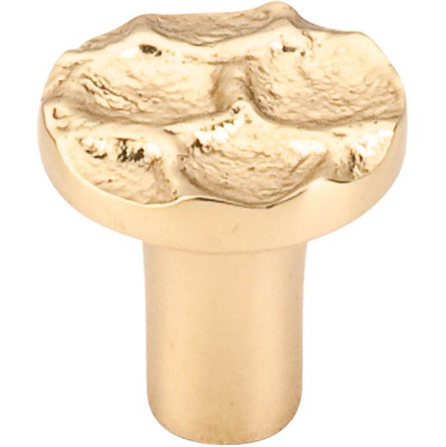 Top Knobs - Cobblestone Round Knob 1 1/8 Inch Brass - Polished Brass