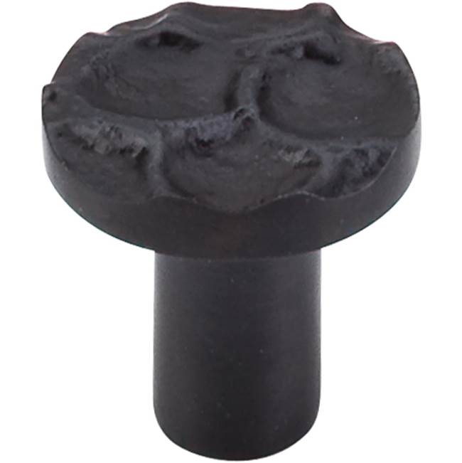 Top Knobs - Cobblestone Round Knob 1 1/8 Inch Coal Black - Coal Black