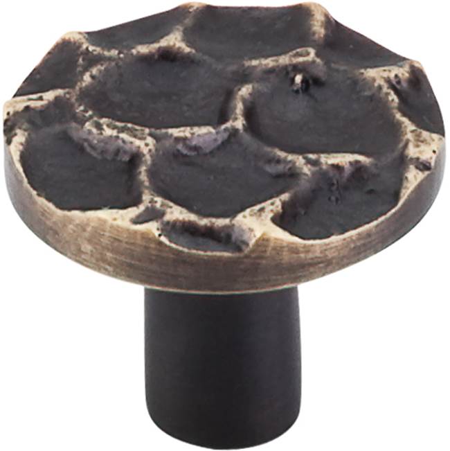 Top Knobs - Cobblestone Round Knob 1 3/8 Inch Brass Antique - Brass Antique