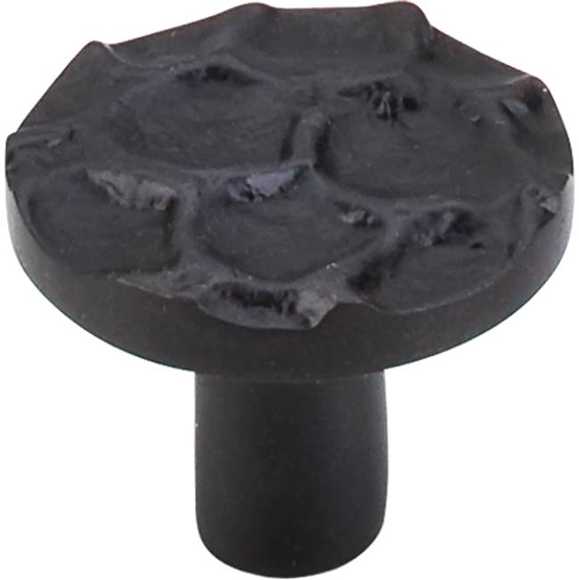 Top Knobs - Cobblestone Round Knob 1 3/8 Inch Coal Black - Coal Black