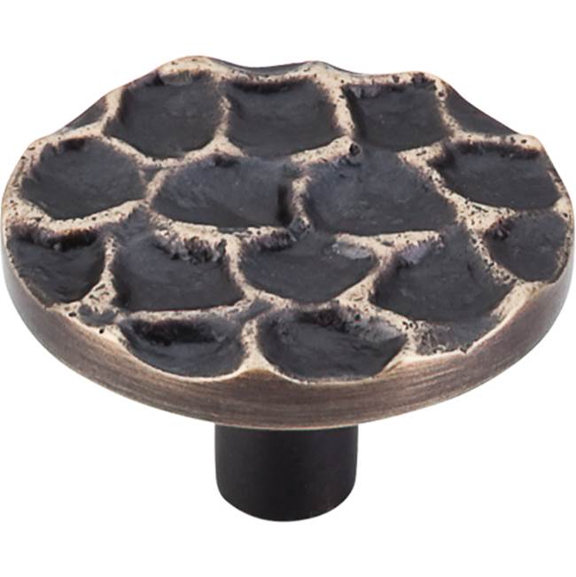 Top Knobs - Cobblestone Round Knob 1 15/16 Inch Brass Antique - Brass Antique