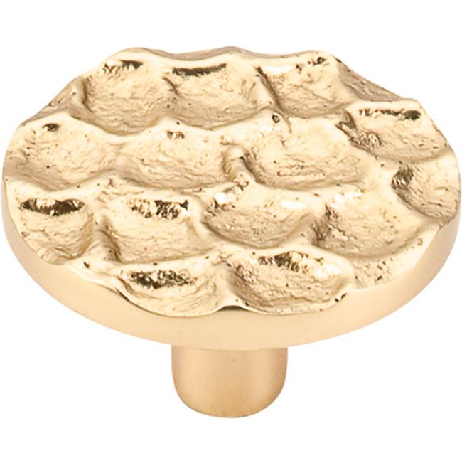 Top Knobs - Cobblestone Round Knob 1 15/16 Inch Brass - Polished Brass