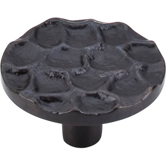 Top Knobs - Cobblestone Round Knob 1 15/16 Inch Coal Black - Coal Black
