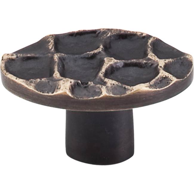 Top Knobs - Cobblestone Oval Knob 2 Inch Brass Antique - Brass Antique