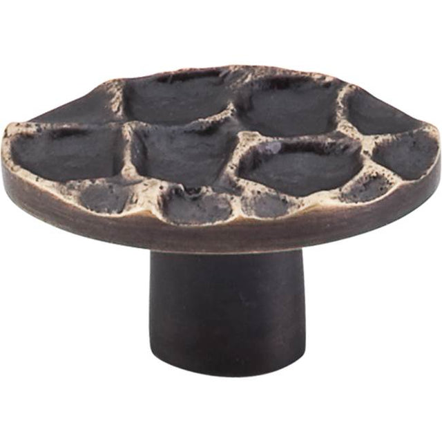 Top Knobs - Cobblestone Oval Knob 2 Inch Brass Antique - Brass Antique