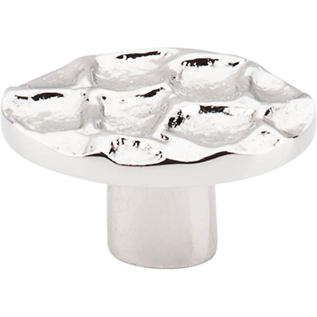 Top Knobs - Cobblestone Oval Knob 2 Inch Polished Nickel - Polished Nickel
