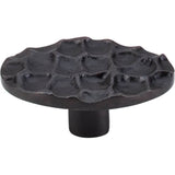 Top Knobs - Cobblestone Oval Knob 2 5/8 Inch Coal Black - Coal Black