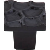 Top Knobs - Cobblestone Square Knob 1 1/8 Inch Coal Black - Coal Black