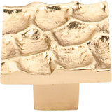 Top Knobs - Cobblestone Square Knob 1 3/8 Inch Brass - Polished Brass