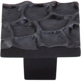 Top Knobs - Cobblestone Square Knob 1 3/8 Inch Coal Black - Coal Black
