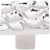 Top Knobs - Cobblestone Square Knob 1 3/8 Inch Polished Nickel - Polished Nickel