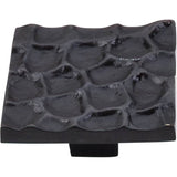 Top Knobs - Cobblestone Square Knob 1 15/16 Inch Coal Black - Coal Black