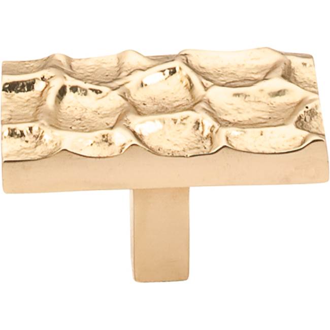 Top Knobs - Cobblestone Rectangle Knob 1 7/8 Inch Brass - Polished Brass