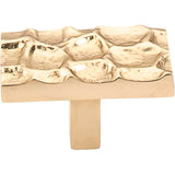 Top Knobs - Cobblestone Rectangle Knob 1 7/8 Inch Brass - Polished Brass