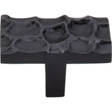Top Knobs - Cobblestone Rectangle Knob 1 7/8 Inch Coal Black - Coal Black