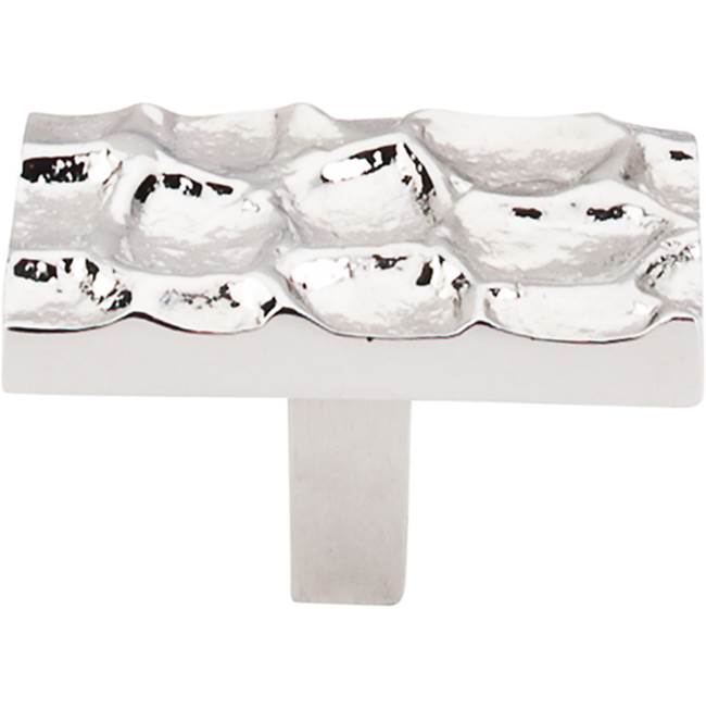 Top Knobs - Cobblestone Rectangle Knob 1 7/8 Inch Polished Nickel - Polished Nickel