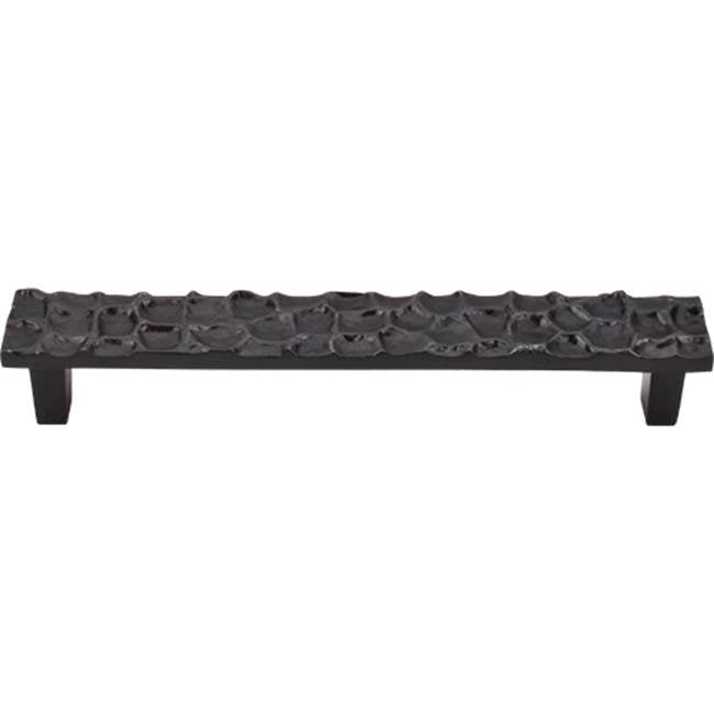 Top Knobs - Cobblestone Pull 6 5/16 Inch (c-c) Coal Black - Coal Black