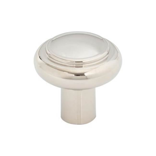 Top Knobs - Clarence Knob 1 1/4 Inch Polished Nickel - Polished Nickel