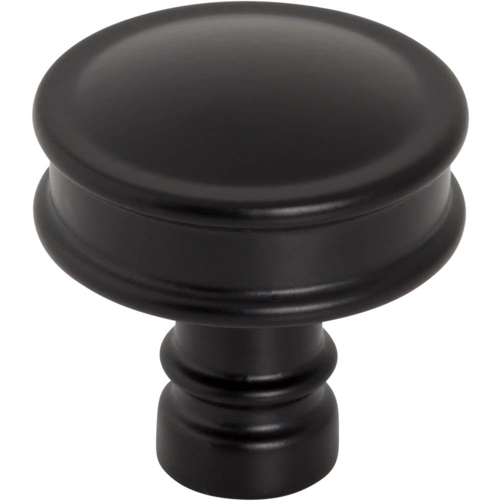 Top Knobs - Cranford Knob 1 1/4 Inch Flat Black - Flat Black