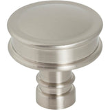 Top Knobs - Cranford Knob 1 1/4 Inch Brushed Satin Nickel - Brushed Satin Nickel