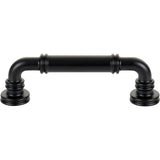 Top Knobs - Cranford Pull 3 3/4 Inch (c-c) Flat Black - Flat Black