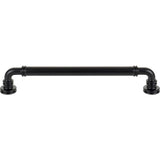 Top Knobs - Cranford Pull 7 9/16 Inch (c-c) Flat Black - Flat Black