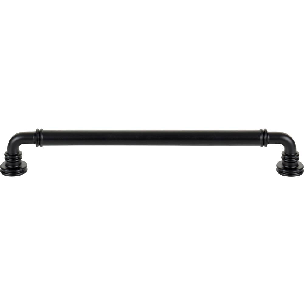 Top Knobs - Cranford Pull 8 13/16 Inch (c-c) Flat Black - Flat Black