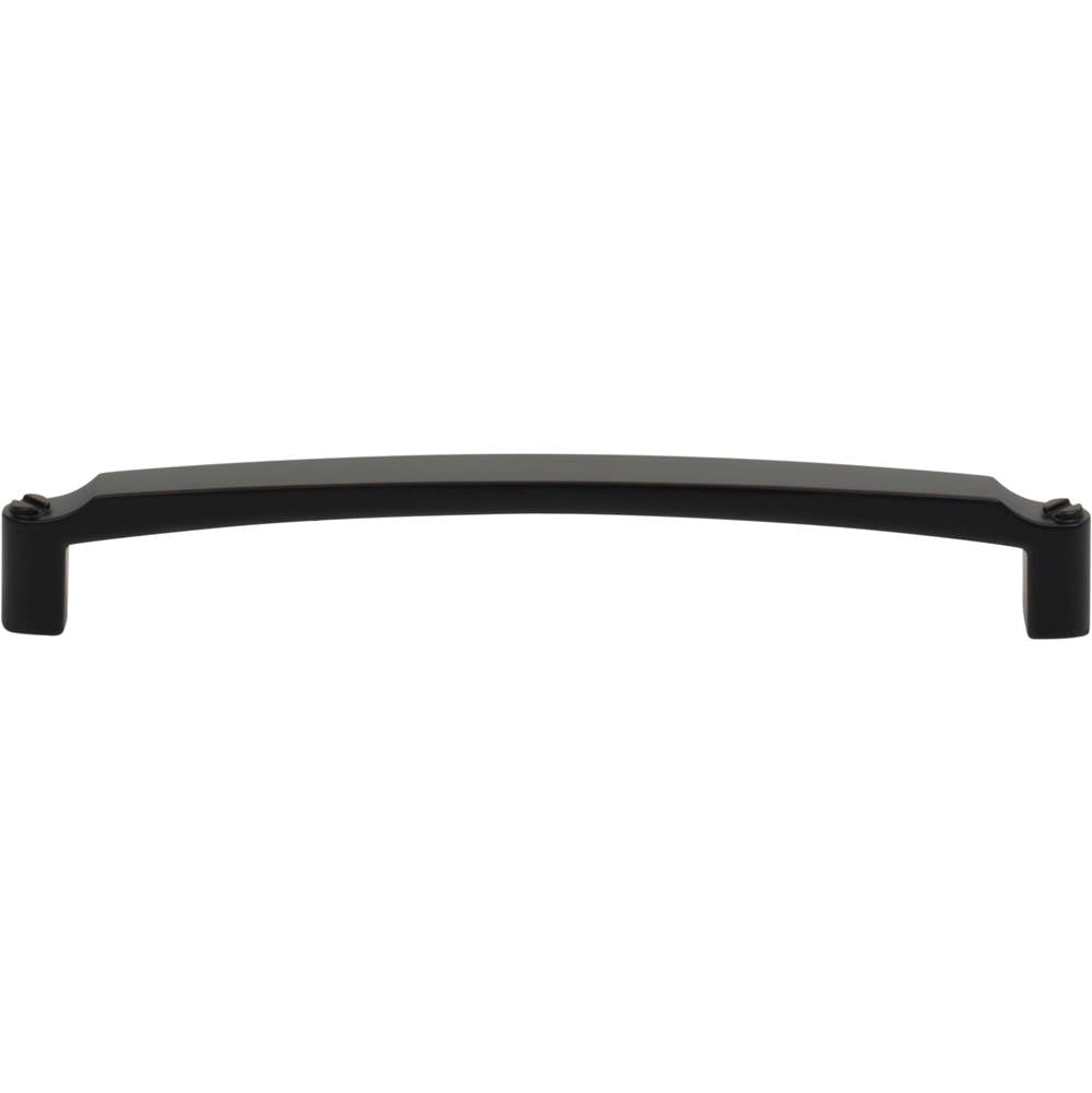 Top Knobs - Haddonfield Pull 6 5/16 Inch (c-c) Flat Black - Flat Black