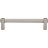 Top Knobs - Lawrence Pull 7 9/16 Inch (c-c) Flat Black - Flat Black