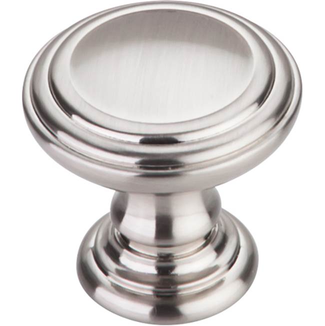 Top Knobs - Reeded Knob 1 1/2 Inch Brushed Satin Nickel - Brushed Satin Nickel