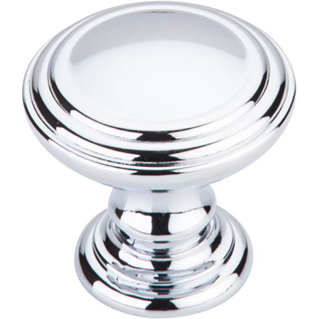 Top Knobs - Reeded Knob 1 1/2 Inch Polished Chrome - Polished Chrome