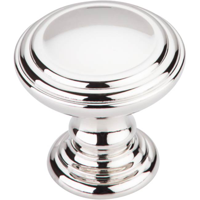 Top Knobs - Reeded Knob 1 1/2 Inch Polished Nickel - Polished Nickel