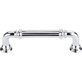 Top Knobs - Reeded Pull 3 3/4 Inch (c-c) Polished Chrome - Polished Chrome