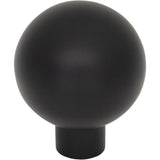 Top Knobs - Brockwell Knob 1 1/8 Inch Flat Black - Flat Black